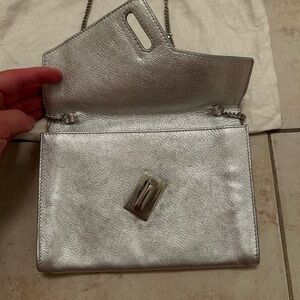 Eja silver leather purse